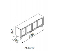 Длинный комод для посуды в гостиную Алегро ALEG-10