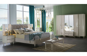 Шестистворчатый шкаф Gravita (Гравита) GRAV-34 слоновая кость