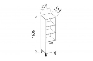 Шкаф-стеллаж Менти (Menty) MENTY-32