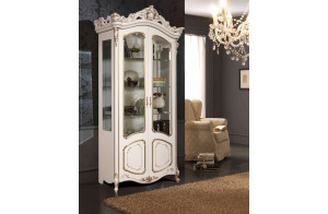 Шкаф-витрина двухдверная Элиза (беж)