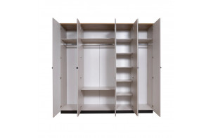 Пятистворатый шкаф для одежды Мадрид (Кашемир эмаль)