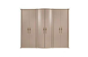 Шестистворчатый шкаф для одежды Моника (Капучино эмаль)