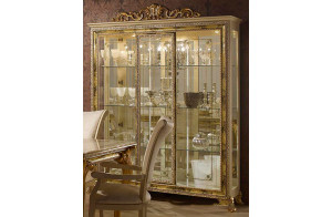 Шкаф-витрина трехдверная Катя (беж)
