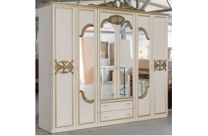 Шестистворчатый шкаф Ольга (беж)