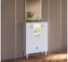 Комбинированный шкаф витрина Лоренсо МН-043-01 белый