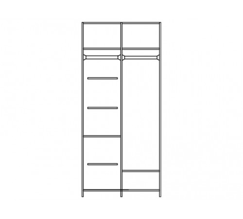 Шкаф для одежды Нинель ММ-167-01/03 (табак+тп)