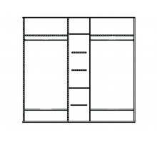 Шкаф для одежды Лика ММ-137-01/05Б (белая эмаль)