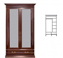 Шкаф для одежды Оскар ММ-216-01/02 (орех)