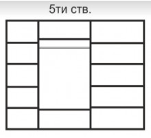 Пятистворчатый шкаф для одежды Rimini Solo РМШ2/5 (s) (черный)