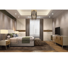 Шестистворчатый шкаф для одежды с зеркалами Богемия Вуд (Bogemia Wood) БМШ1/6 (Wo)