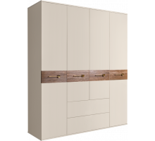 Четырехстворчатый шкаф для одежды с ящиками Богемия Вуд (Bogemia Wood) БМШ2/41 (Wo)