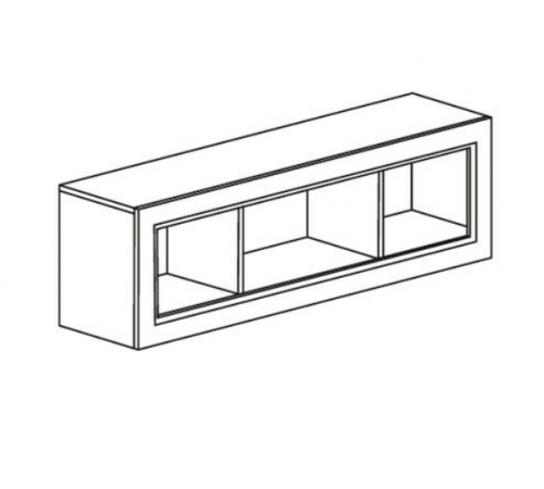 Шкаф навесной Орлеан 842 ясень темный