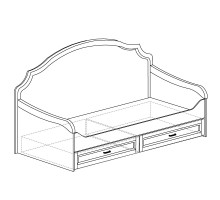 Кровать с ящиком Прованс 415