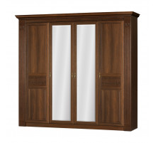 Шкаф четырехдверный с зеркалами Лючия 203 темный