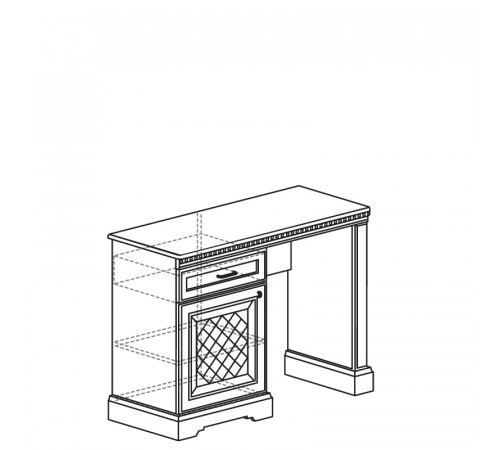 Туалетный столик Парма 802 кремовый белый