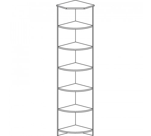 Стеллаж угловой открытый Инна 607 светлый